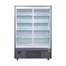 Pantalla de bebidas comerciales congelador de doble puerta refrigerador